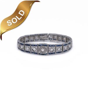 Diamond and Sapphire Estate Bracelet