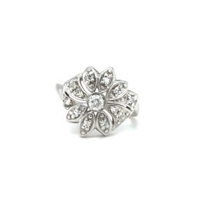 14KWG .12ctw G-H I1 flows dia ring