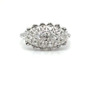 14KWG .15ctw single cut dia cluster ring