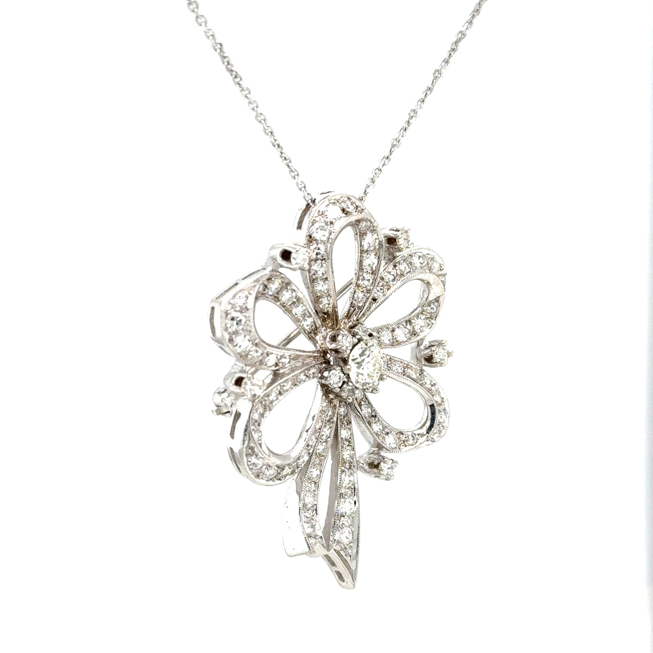 14KWG approx 1.5ctw Vintage Pend/brooch