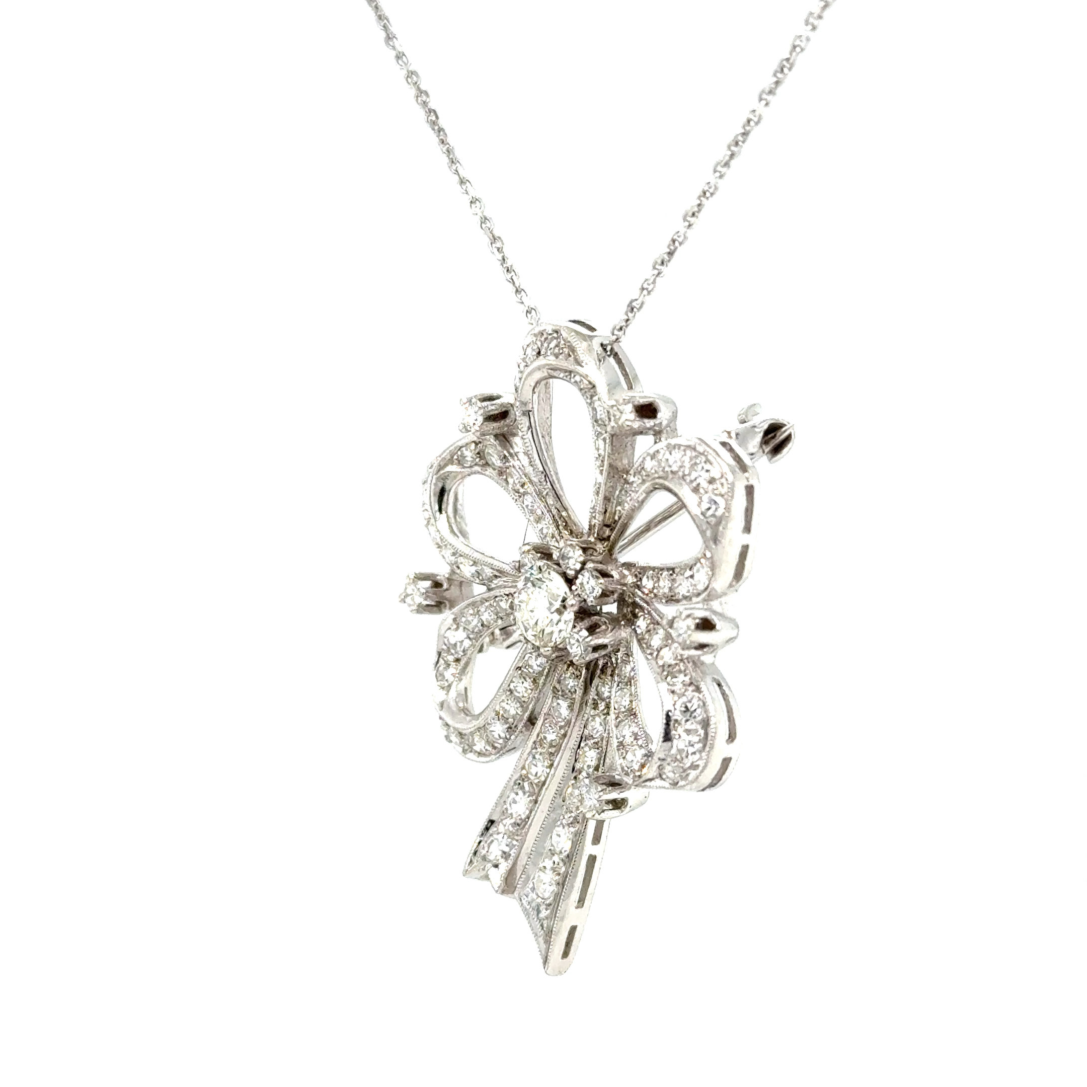 14KWG approx 1.5ctw Vintage Pend/brooch