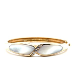 14KYG MOP dia bangle