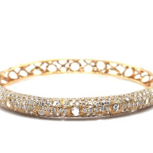 18KRG 3ctw G-H SI2 Bangle