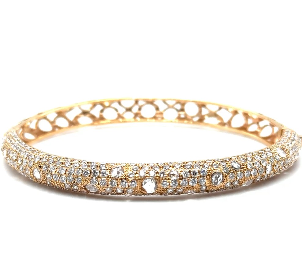 18KRG 3ctw G-H SI2 Bangle