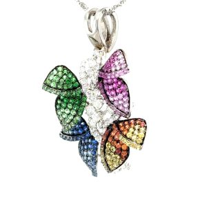 18KWG 2ctw dia G-H SI1 and Sapp pendan