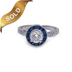 Diamond and Sapphire ring