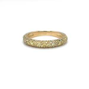 18K Yellow Gold Natural Yellow Diamond Pave' Band